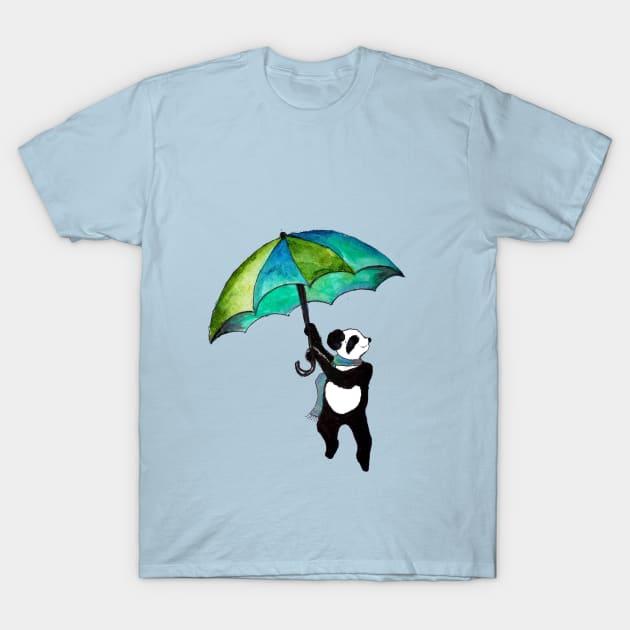 Panda Takes Off! T-Shirt by sophia.ursula